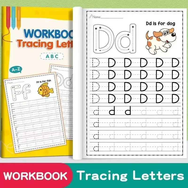 32 Pages Alphabet Tracing Workbook Kids Ages 3-6 Preschool