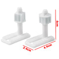 Toilet Seat White Hinges Full Bolts Screws Bathroom Repair Kits Tools