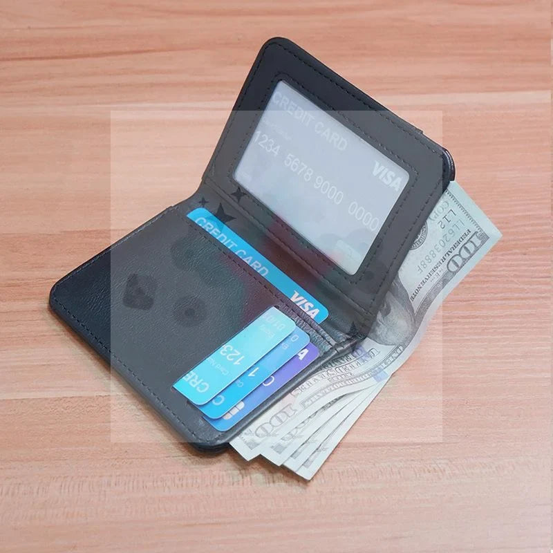 Men's Slim Bifold PU Leather Wallet – Card & Cash Holder