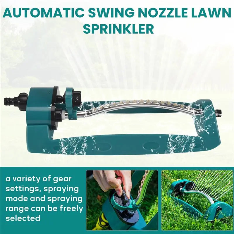 Automatic Swing Nozzle Lawn Sprinkler | Garden Irrigation Tool