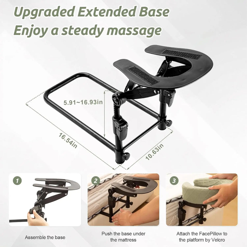 Adjustable Massage Face Cradle & Headrest Kit for Bed