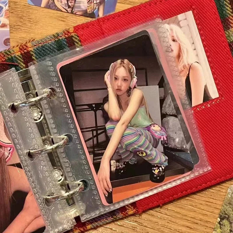K-Pop Photocard Binder – Candy Color Fabric Loose-Leaf Album