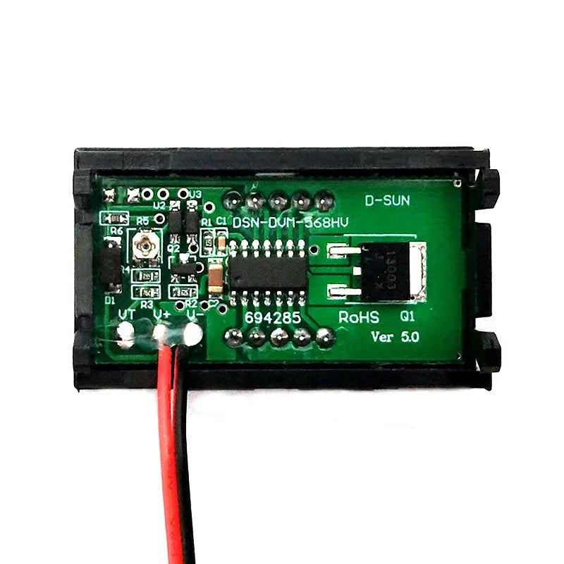 2-Wire Digital Voltmeter DC 5V–120V | Anti-Reverse EV Meter