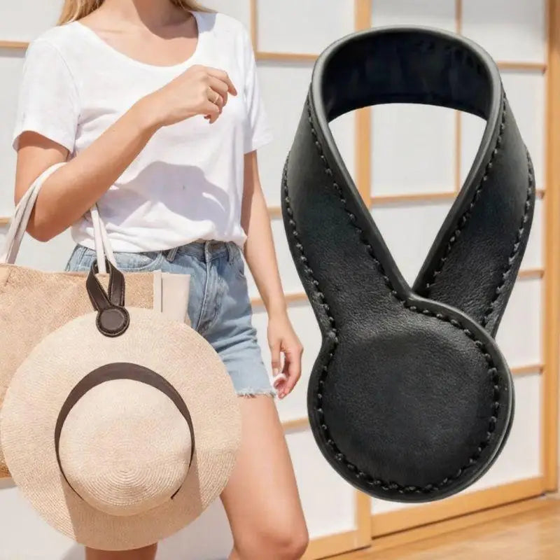 PU Leather Magnetic Hat Clip – Travel Bag Organizer Buckle