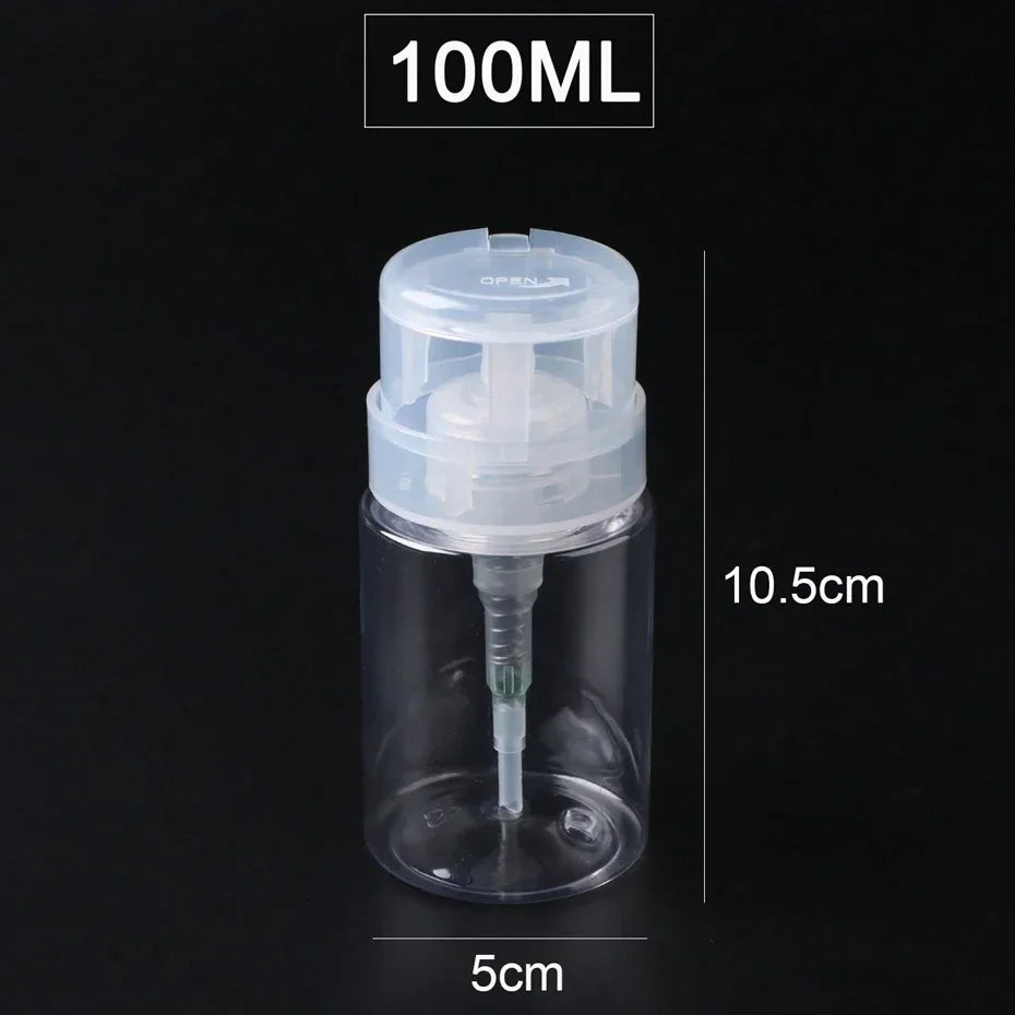 100ml Refillable Press Pump Dispenser Bottle | Nail Care