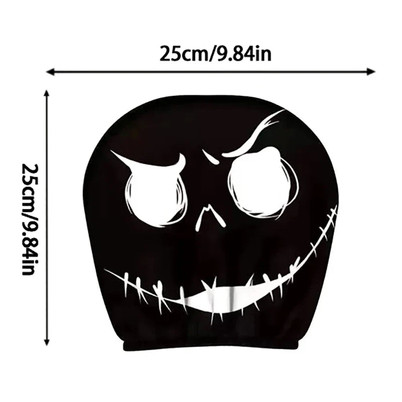 Funny Cartoon Car Headrest Cover – Halloween Auto Decoration
