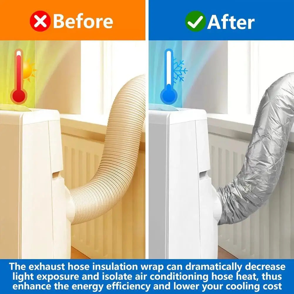 Insulated AC Hose Cover – Oxford Cloth Sleeve with Buckle Straps