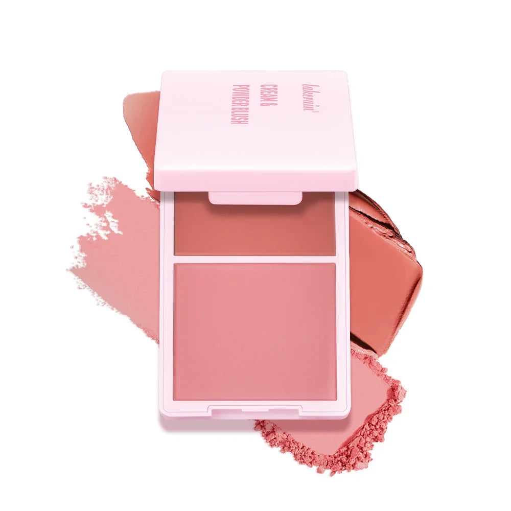Lakerain Cream & Powder Blush Duo – 5 Shades, Matte Finish