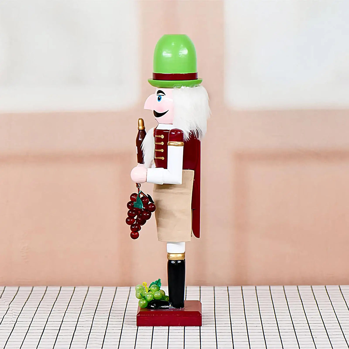 Wooden Nutcracker Christmas Figurine | Winemaker Holiday Décor