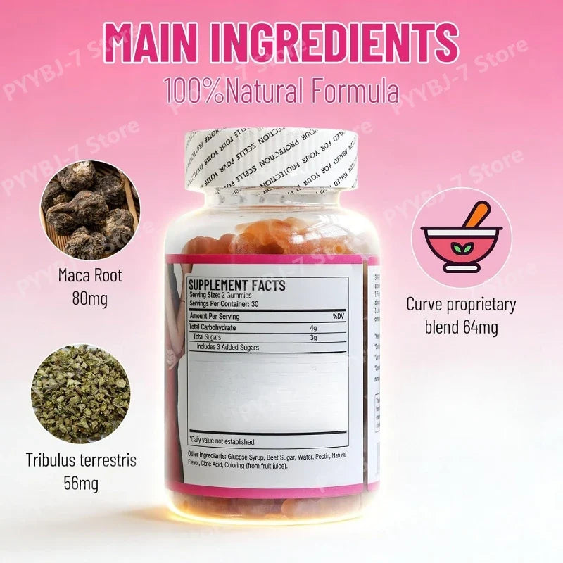 Vegan Maca Gummies – Plant Extract Energy Support, 60 Count