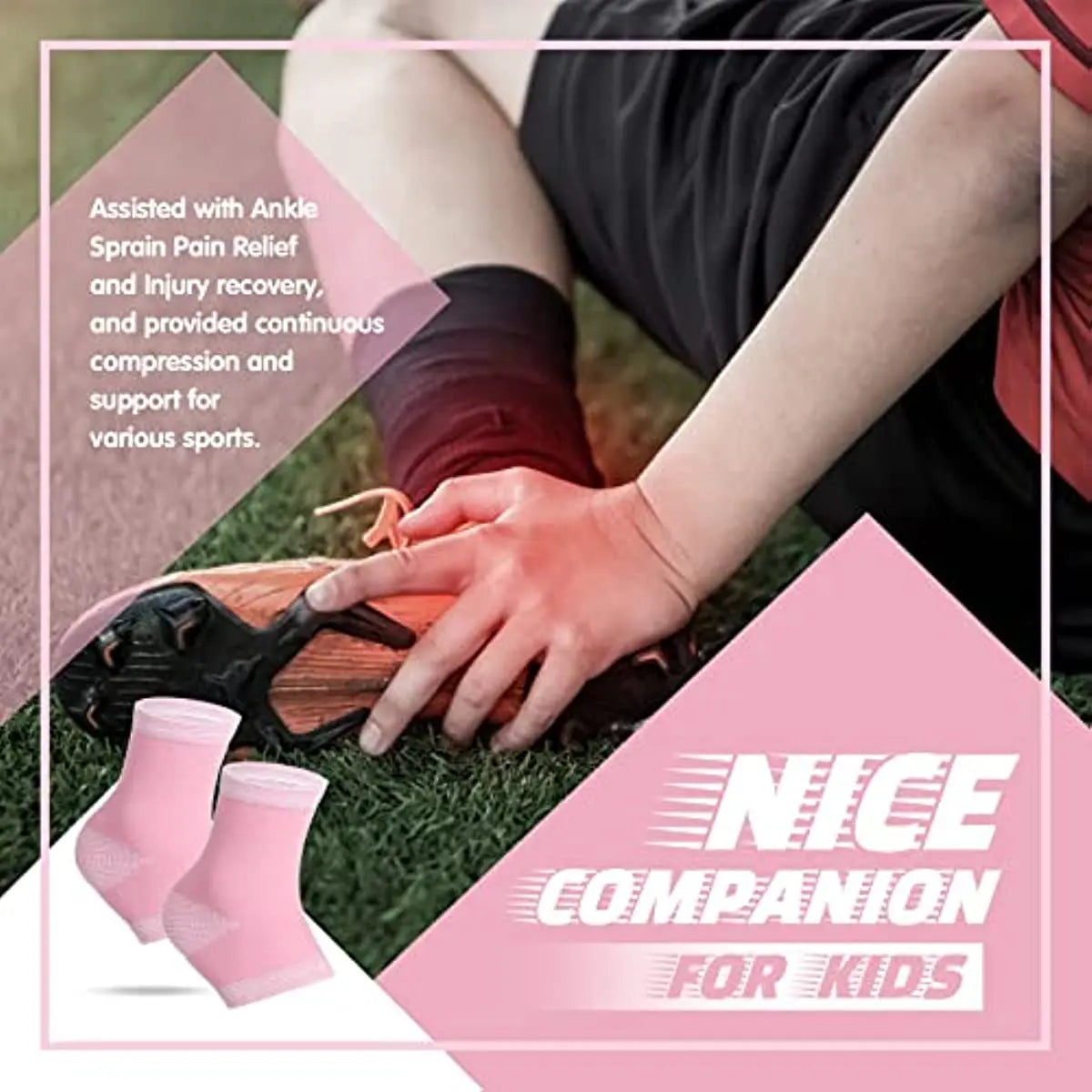 Kids Ankle Compression Sleeves – Foot Arch Support, 1 Pair