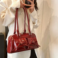 Ladies Elegant PU Leather Shoulder Bag with Bow | Women's Gift