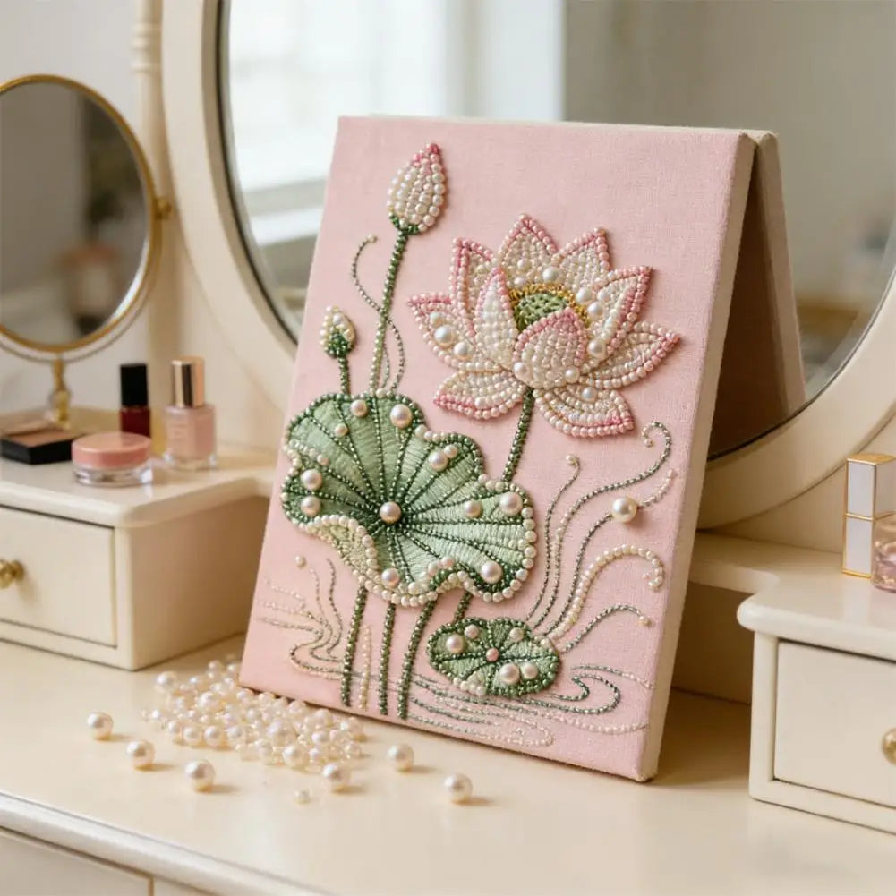 DIY Pearl Gem Painting Kit – Floral Art for Adults 20×30cm