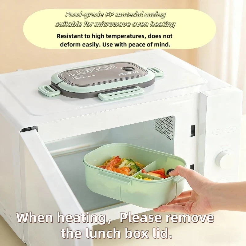 Double Layer 4-Compartment Bento Box 1000ml | Leak-Proof