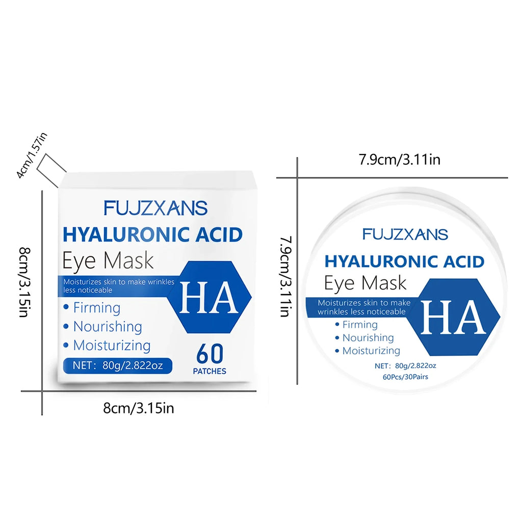 Hyaluronic Acid Eye Gel Patches 60 Pcs – Moisturizing Eye Mask