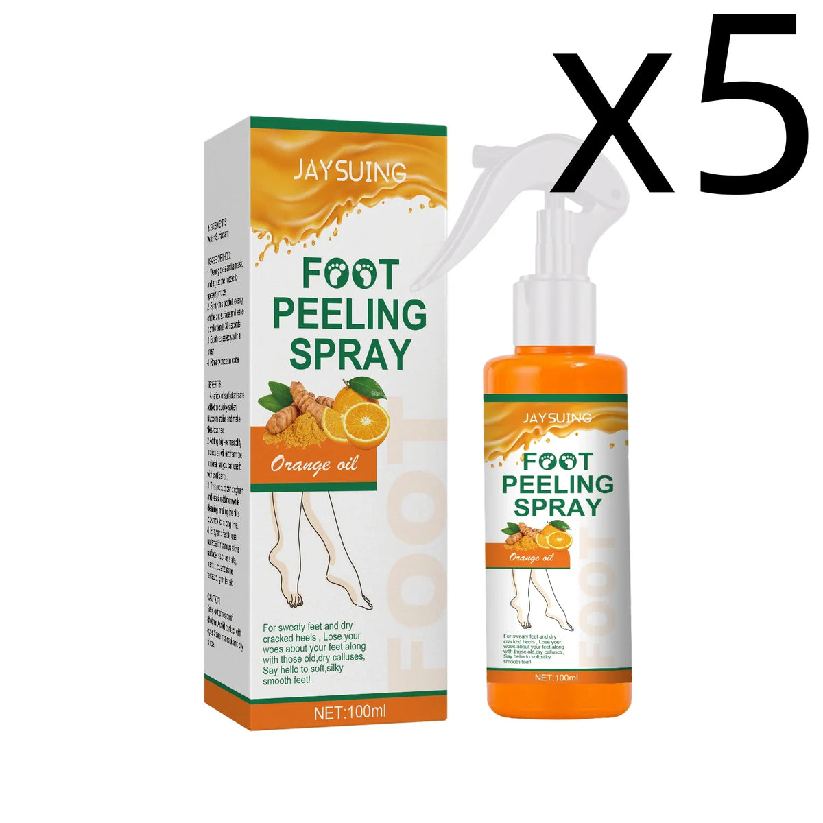 Jaysuing Orange Oil Foot Peeling Exfoliating Spray 100ml