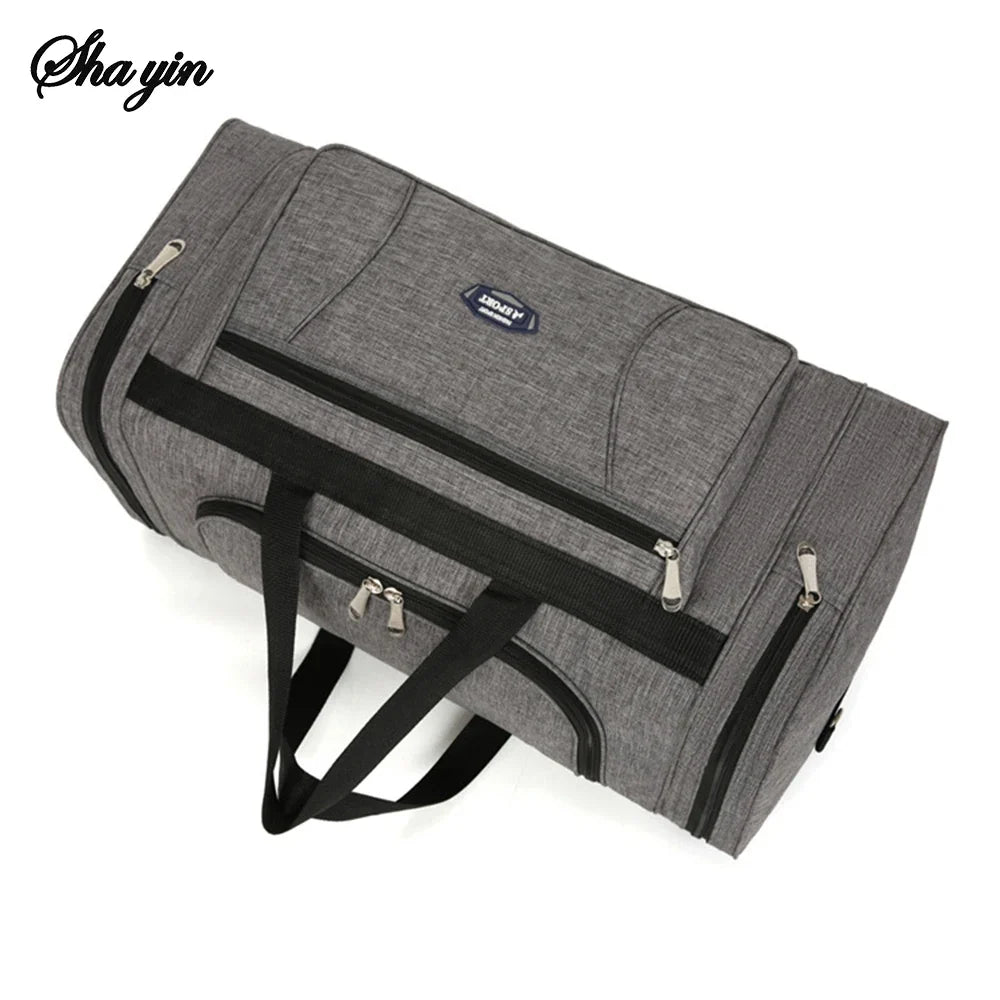 Men's Waterproof Oxford Duffle Bag | Large Travel Weekend Bag