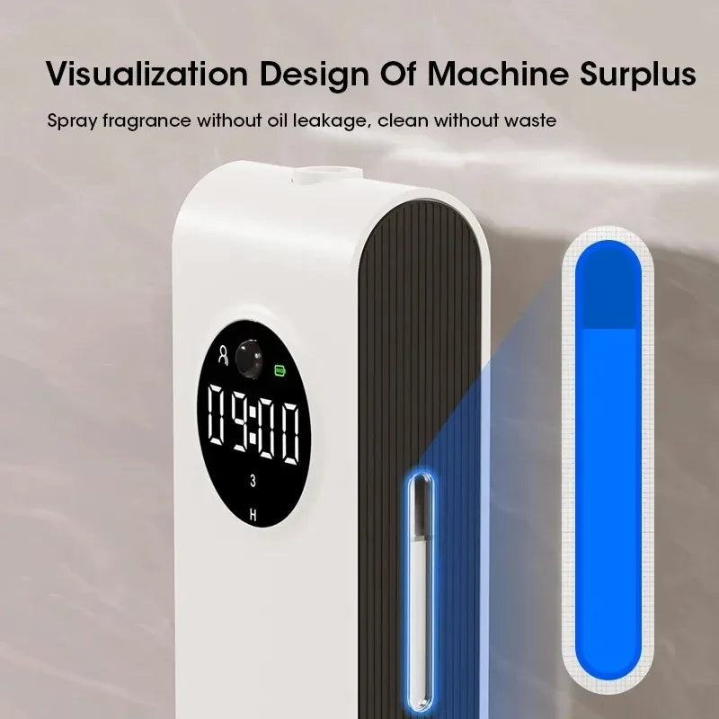 Wall-Mounted Aroma Diffuser | Body Sensor, Clock & Night Light