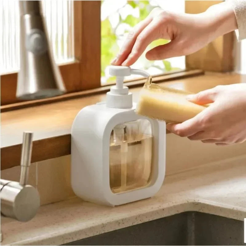 300/500ml Refillable Soap Dispenser – Pump Bottle for Bathroom