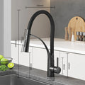 AOGUTU Brass Pull-Down Kitchen Faucet | Single Handle Mixer Tap