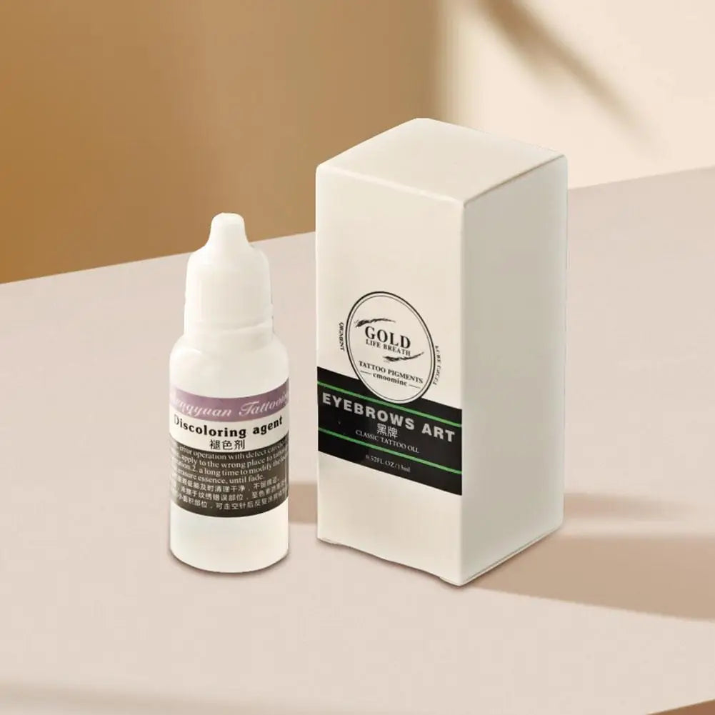Tattoo Fading Oil & Eyebrow Color Remover – 15ml Correction