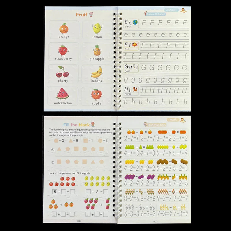 Sank Magic Practice Copybook Pen Preschools Kids Calligraphy English