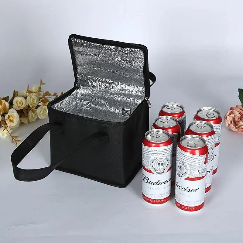 Portable Lunch Cooler Bag Folding Insulation Picnic Ice Food Thermal