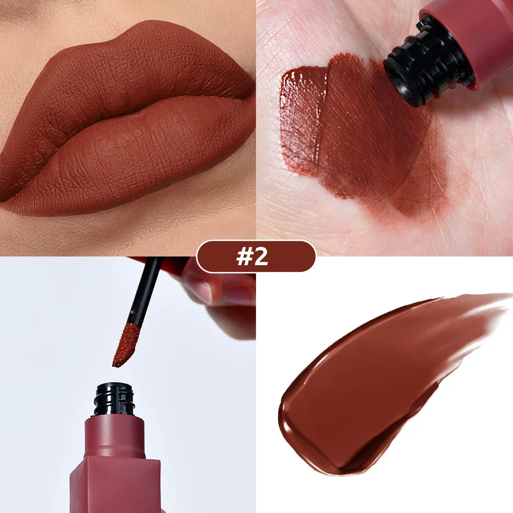 Teddy Tint Lip Stain – 12H Matte Waterproof Lip Gloss 6 Shades