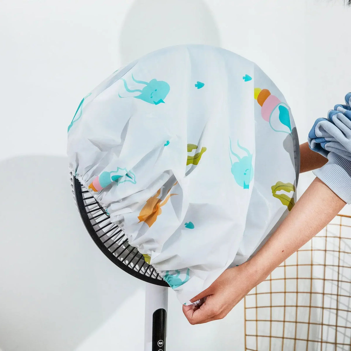 Two Washable Fan Sleeve Waterproof Dustproof Protective Standing