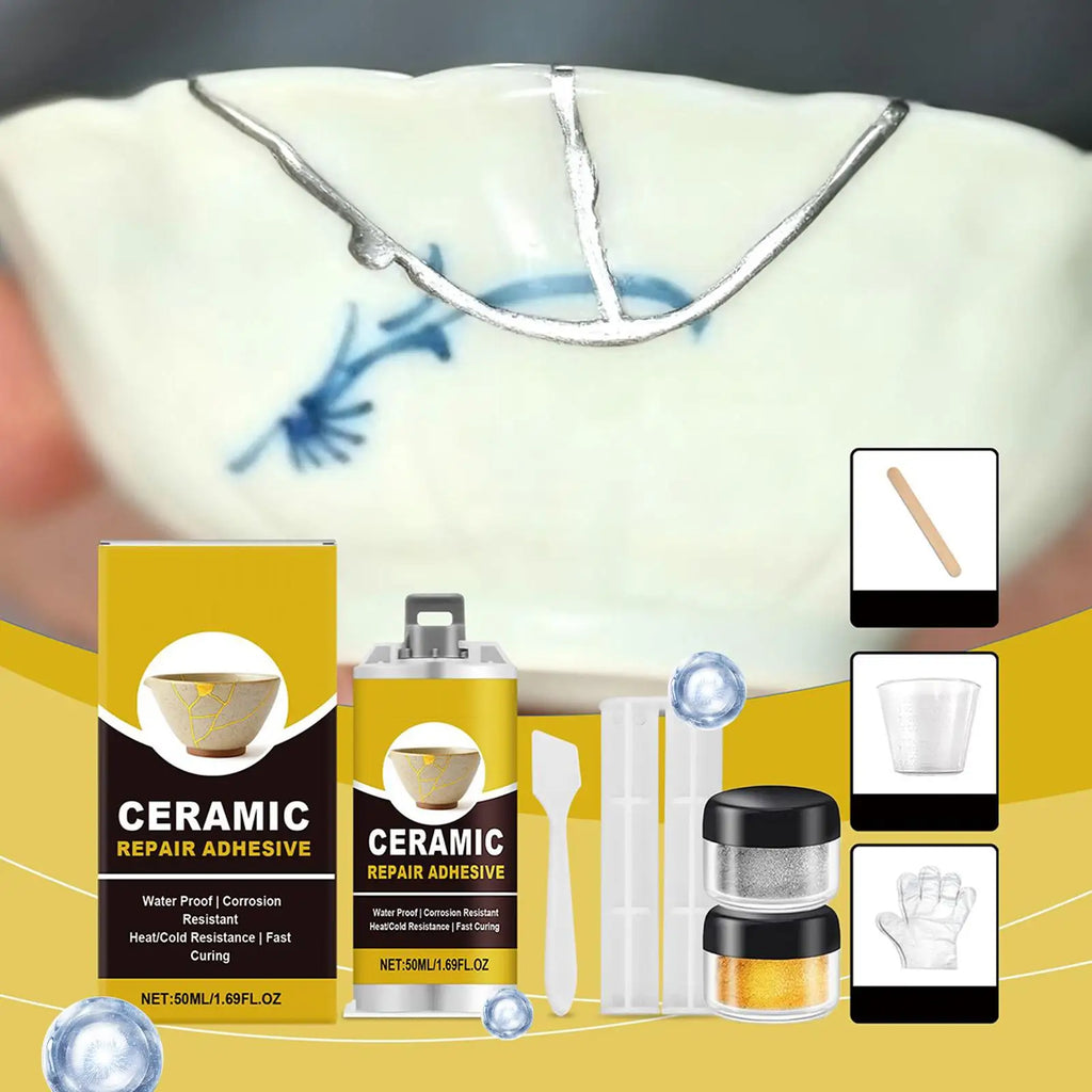 Kintsugi Repair Broken Ceramics Glass Glue Adhesive Food Safe Bathtub