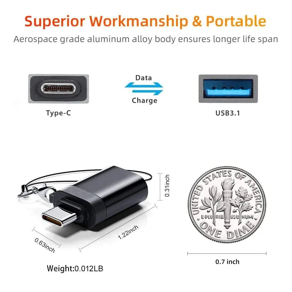 1- C USB 3 0 OTG Adapter Male Female Converter Laptop Macbook Samsung