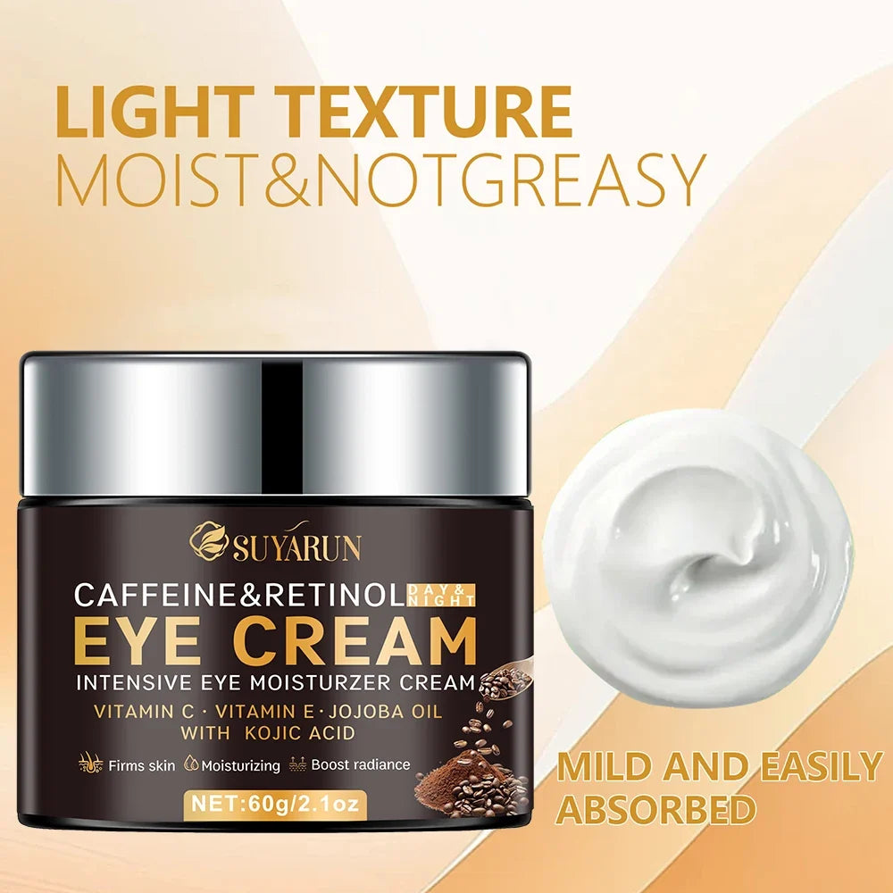 SUYARUN Anti-Aging Eye Cream – Vitamin C, Caffeine & Retinol