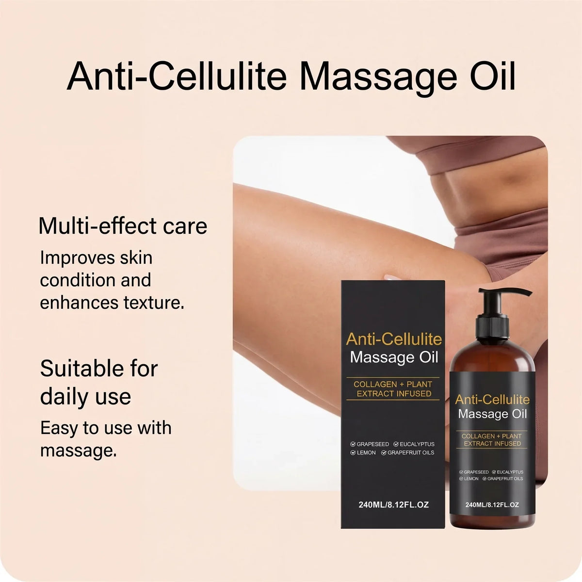Hoygi Firming Body Oil – Collagen Massage Oil 240ml