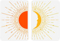 2-Pack Boho Sun & Moon Reusable Stencils 8.3x11.7" DIY Art