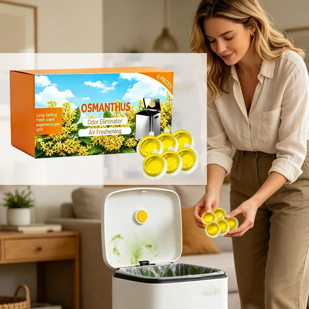 6-Pack Citrus Trash Can Freshener Gel | 30-Day Odor Neutralizer