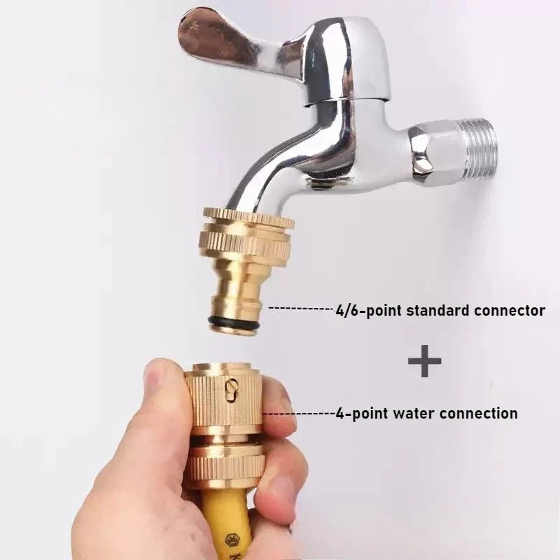 Brass Threaded Pipe Fitting 3/4" & 1/2" Garden Water Connector