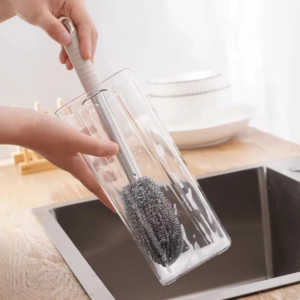 Portable Steel Wool Cleaning Brush No Shedding Durable Toilet Brushss