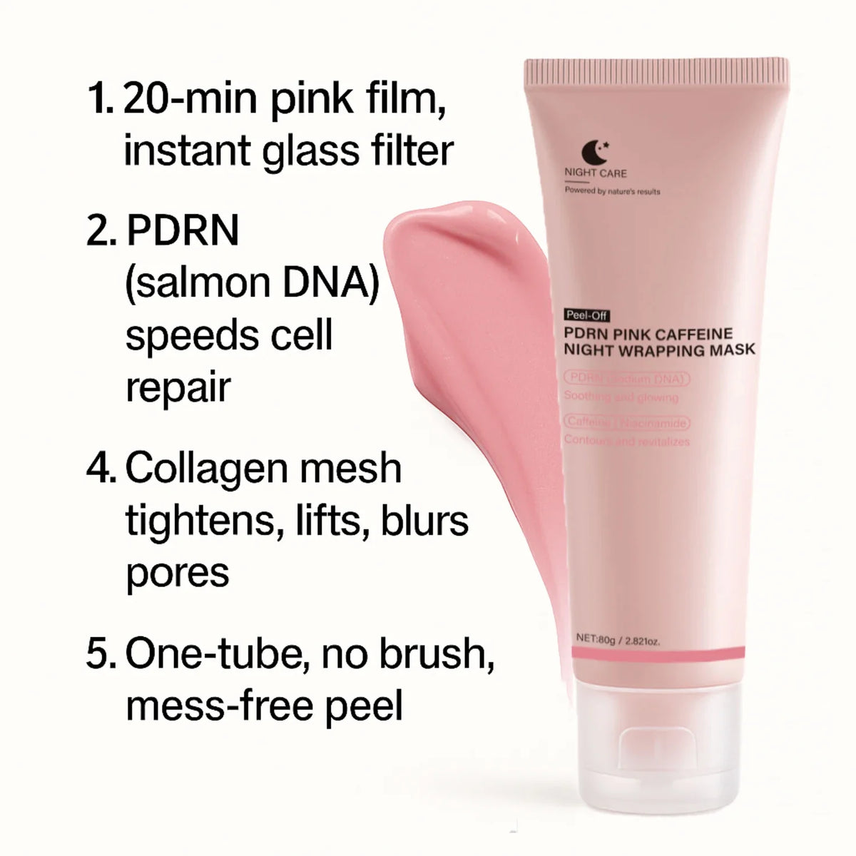 PDRN Caffeine Overnight Peel-Off Mask | Firming & Depuffing