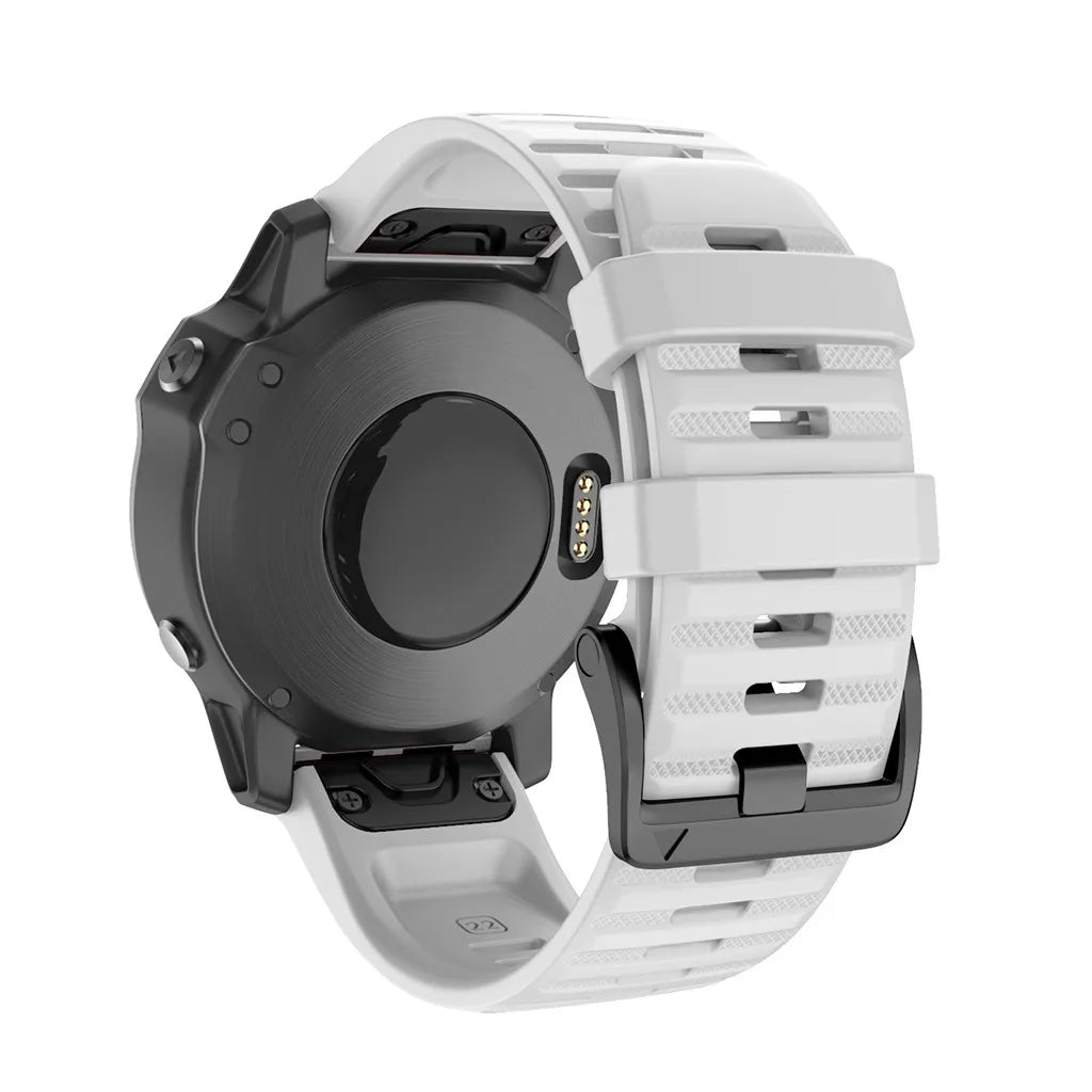 QuickFit Silicone Watch Band for Garmin Fenix 7 6 – 22mm & 26mm
