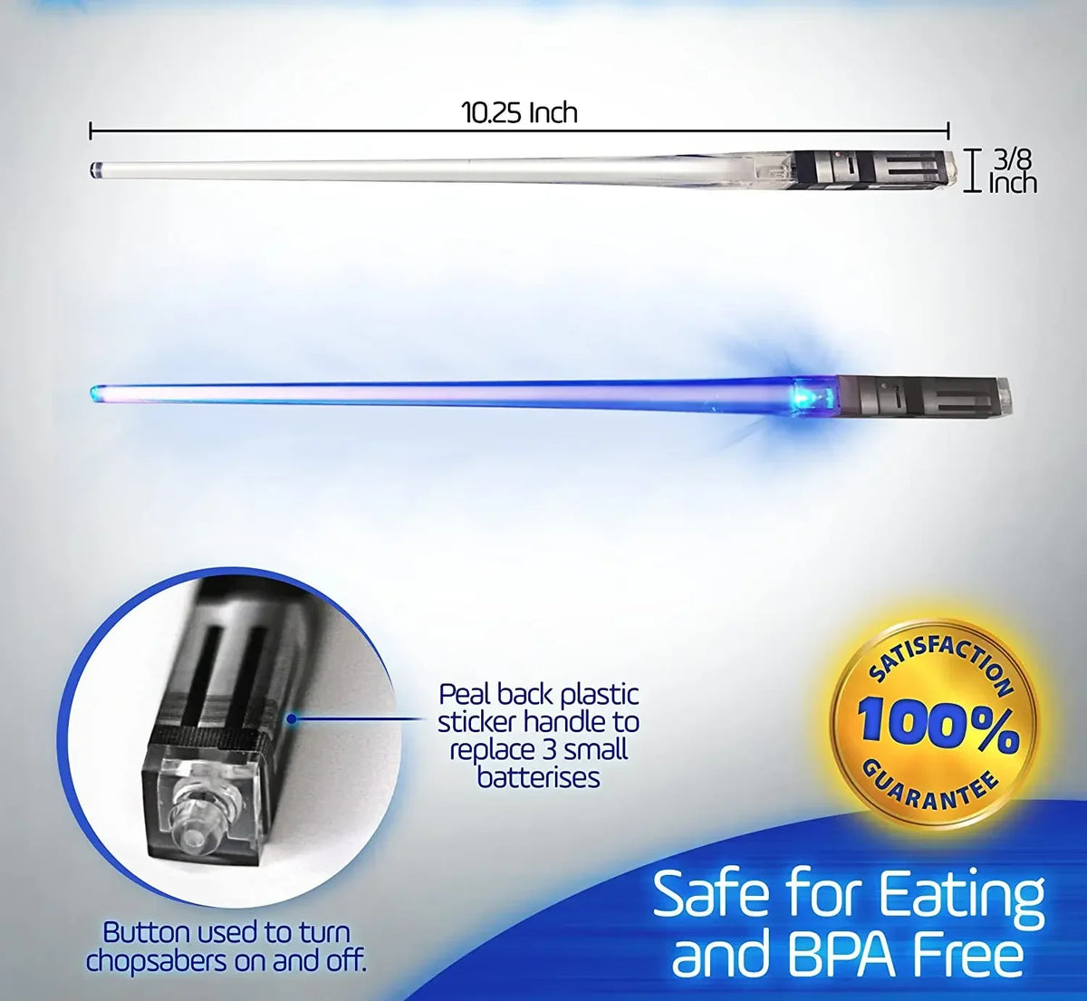 Chop Sabers Lights Up Lightsaber Chopsticks Luminous Night Tableware