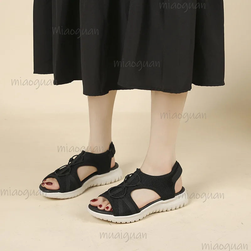Women's Retro Gladiator Flat Sandals – Non-Slip & Breathable