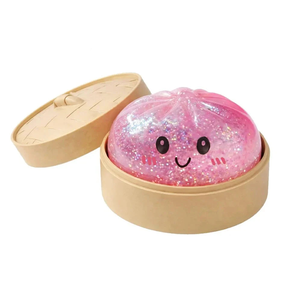 Mini Dumpling Squeeze Toy | Bamboo Steamer Fidget Stress Ball