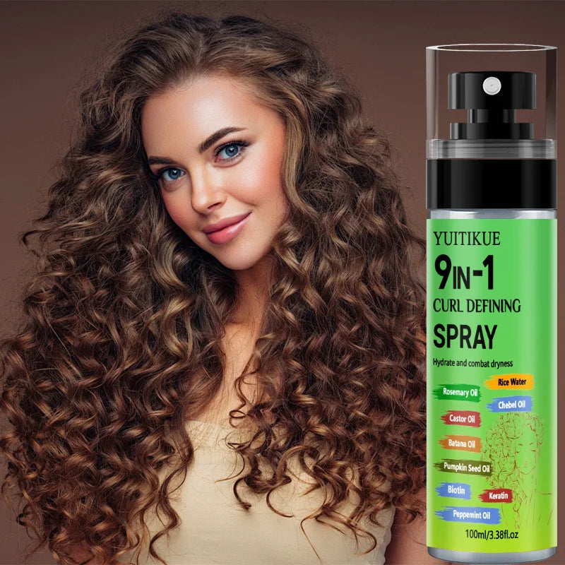 YUITIKUE Anti-Frizz Curl Enhancer Spray | Keratin & Biotin