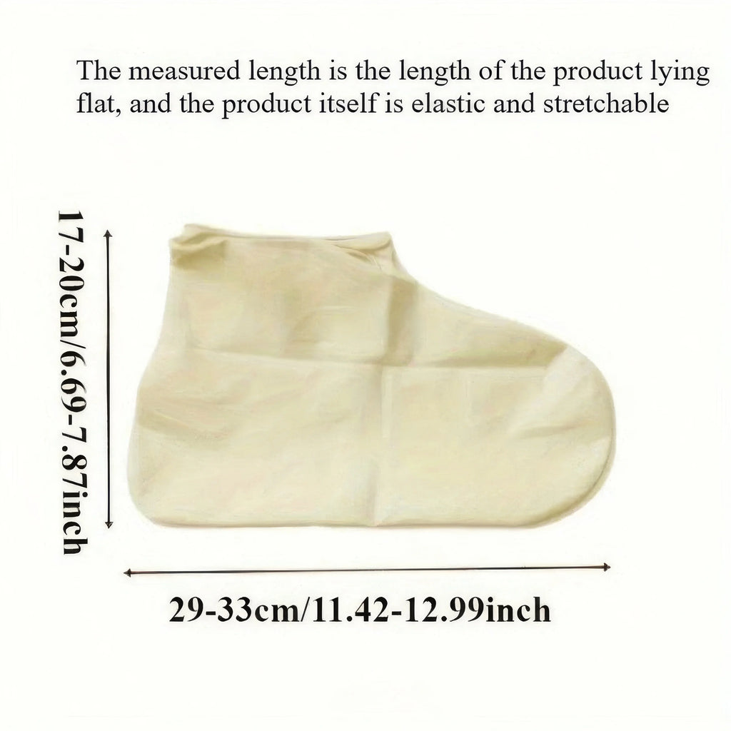 1 Pair Latex Rain Boots Waterproof Shoe Cover White All Day