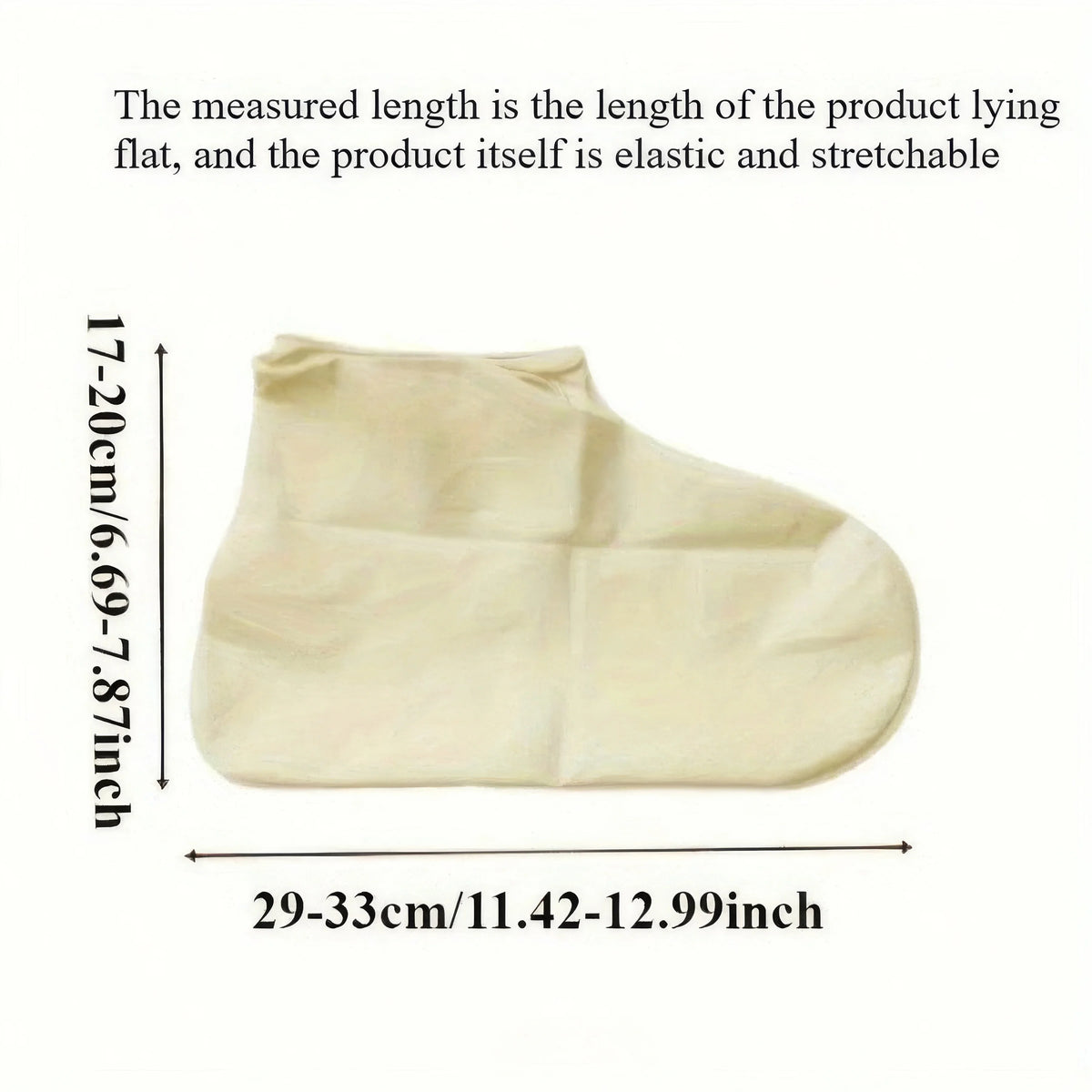 1 Pair Latex Rain Boots Waterproof Shoe Cover White All Day