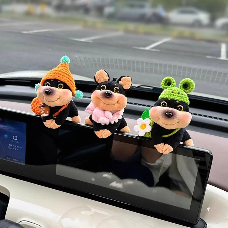 Car Decor Bee Dog Doll Cars Central Control Screen Display Ornaments