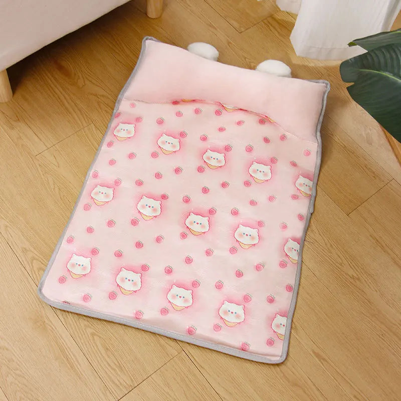 Dog Beds Cat Summer Ice Silk MATS Pet Supplies Teddy Small