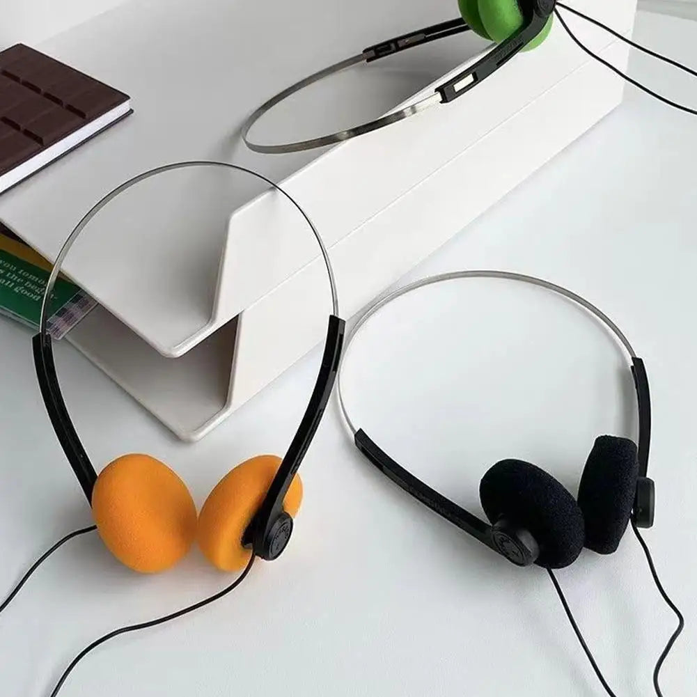 GRWIBEOU Retro Vintage Wired Headphones – HiFi Noise Isolating
