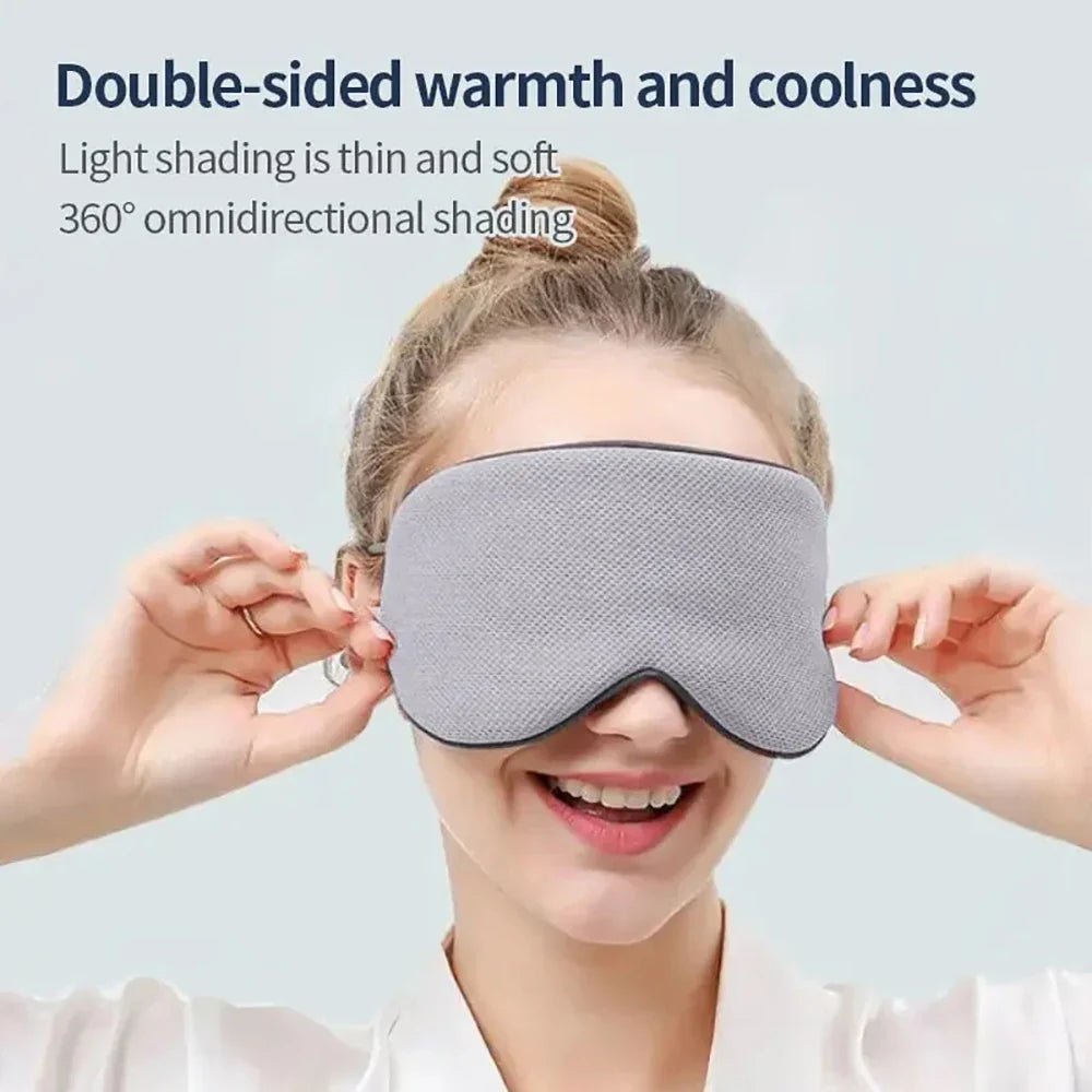 Korean Ice Silk Sleep Eye Mask | Warm & Cool, Light Blocking