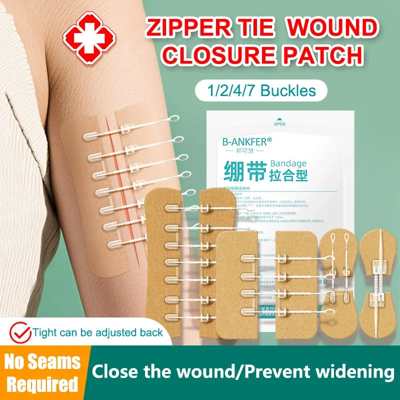 Zipper Wound Closure Patch – Sutureless Hemostatic Bandage